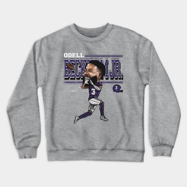 Odell Beckham Jr. Baltimore Cartoon Crewneck Sweatshirt by danlintonpro